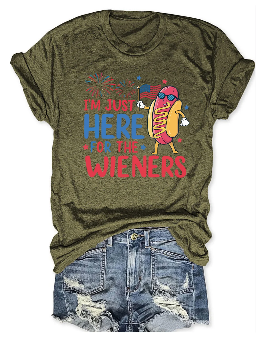 Just Here For The Wieners T-Shirt