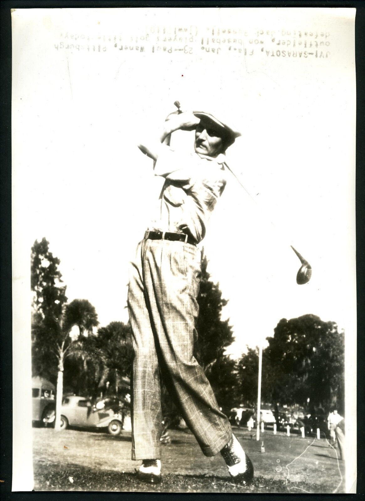 Paul Waner Baseball Players Golf Champion 1930's Press Photo Poster painting Pittsburgh Pirates