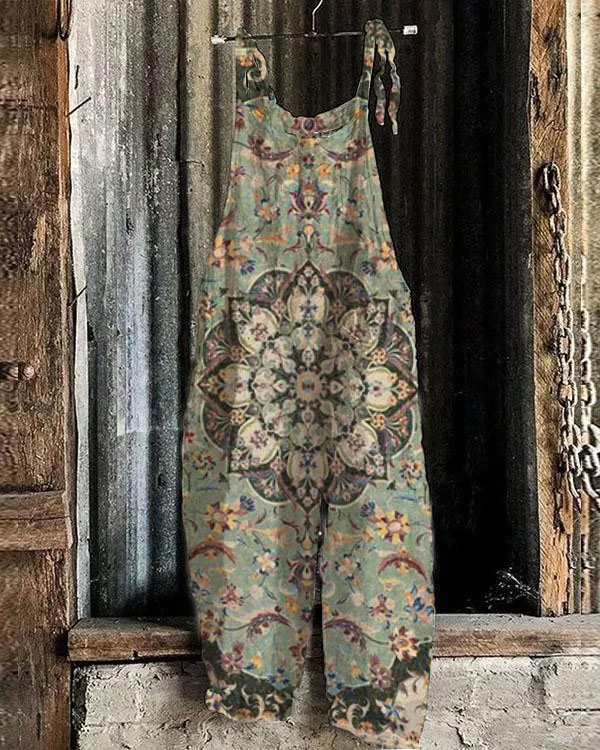 Women's  Mandala Print Loose Casual Jumpsuit