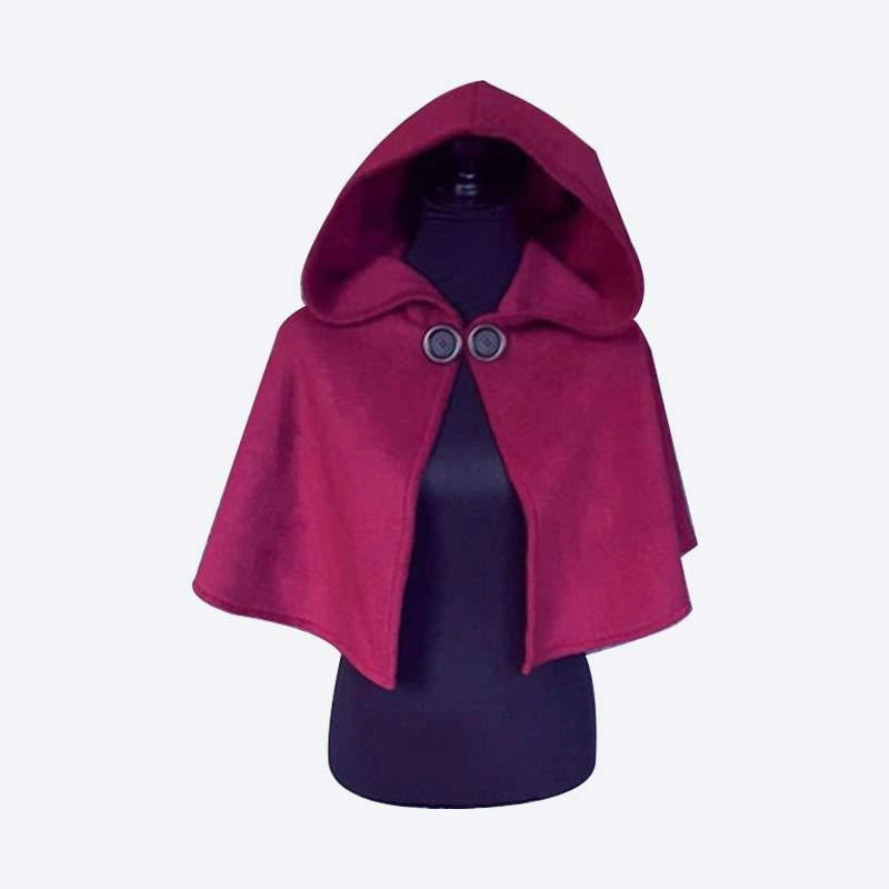 Medieval Halloween Women’s Headgear Cape Coat Cosplay Witch Hooded Cape Vampire Costume