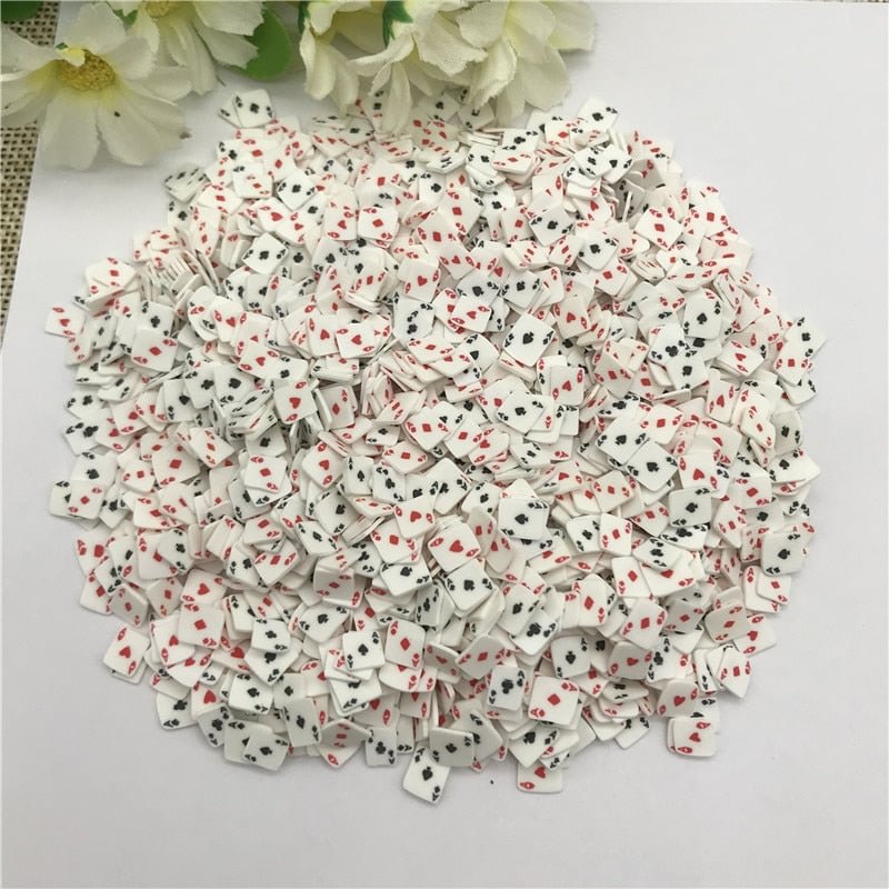 20g 5mm Playing cards for Resin DIY Supplies Nails Art Polymer Clear Clay accessories DIY Sequins scrapbook shakes Craft