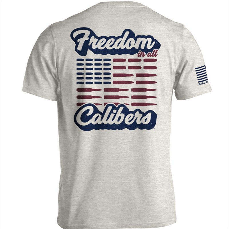 ”Freedom In All Calibers“Printed T-Shirt