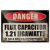 Danger Flux Capacitor 1.21 Gigawatt - Vintage Metal Signs(12*16Inch) - Warning