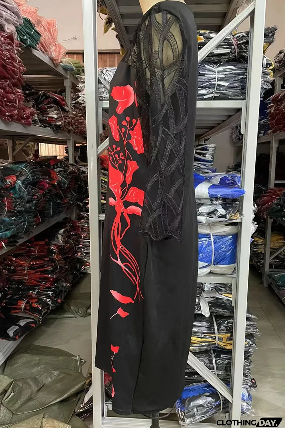 Black Casual Print Patchwork O Neck Straight Plus Size Dresses