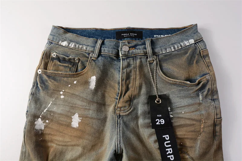 Purple Fashion Jeans 5012