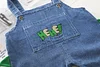 Kid Baby Boys Sets Dinosaur Printed Top + Denim Overalls 2Pcs Suits
