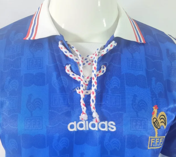 Retro 1996 France Home Football T-Shirt Thai Quality