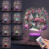 (US Local)Flower House Diamond Painting Night Light 5D DIY Diamond Art Lamp Home Decor