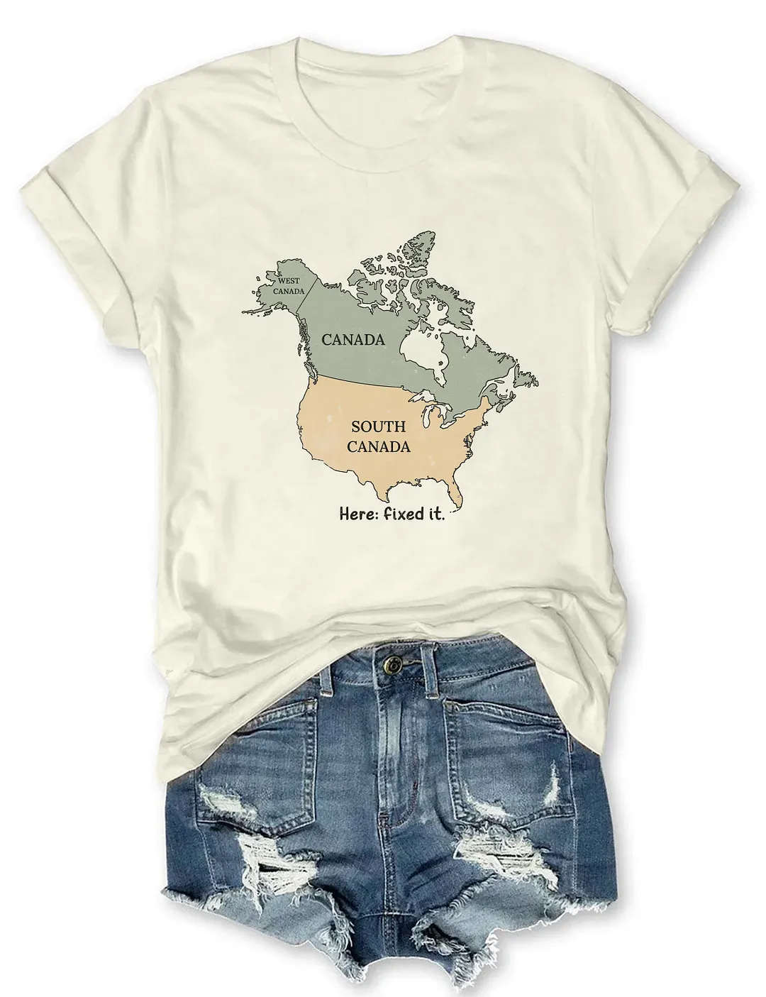 South Canada Map Here Fixed It T-shirt