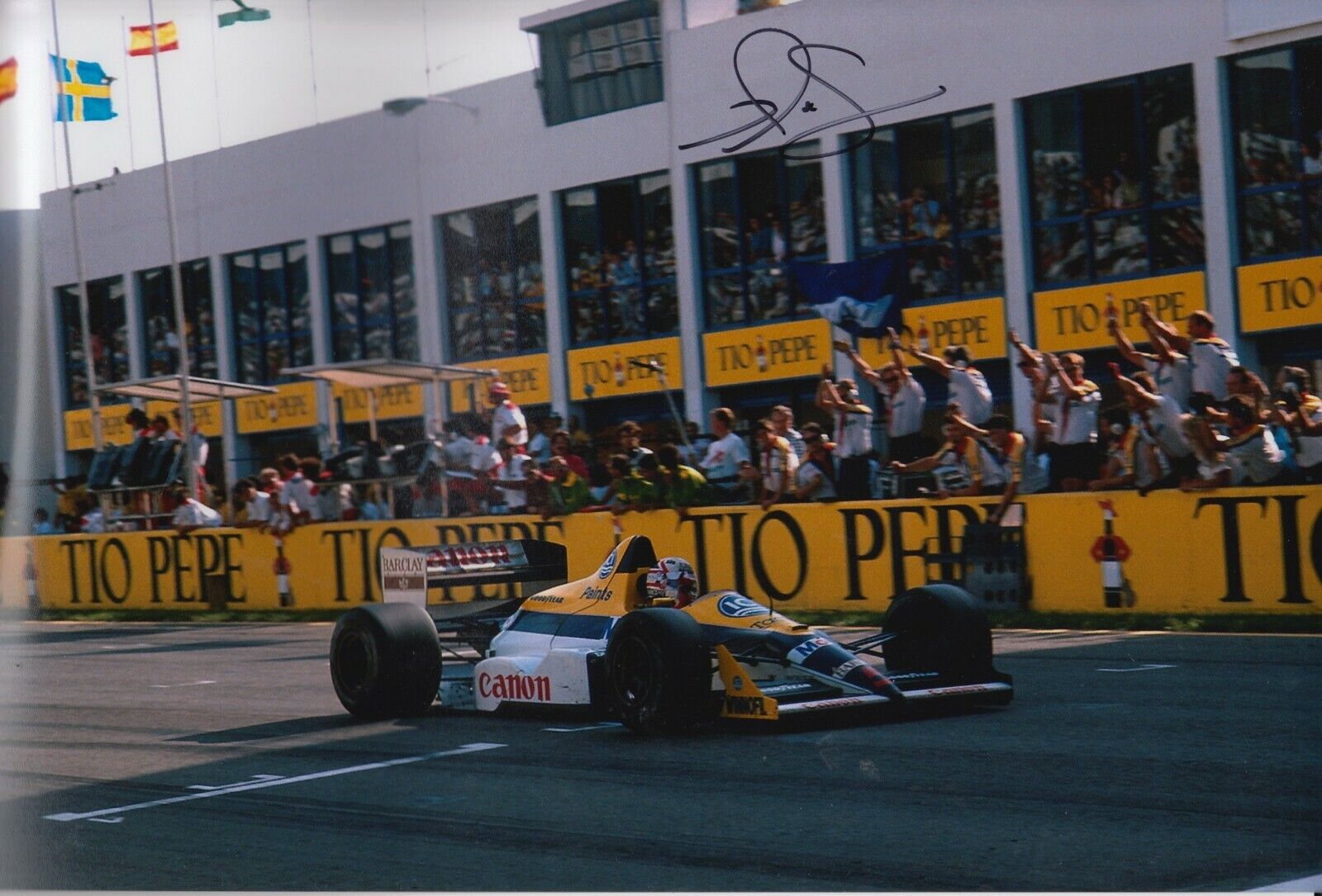 Nigel Mansell Hand Signed 12x8 Photo Poster painting - Williams F1 Autograph 6.