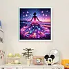 Beach Butterfly Dress Girl - 11CT Stamped Cross Stitch - 45*45cm