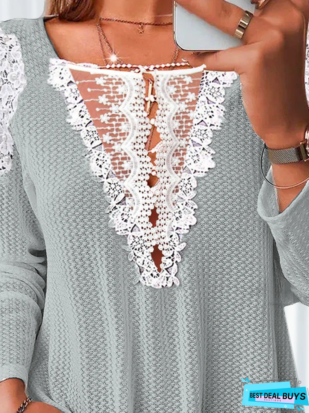 Split Joint Casual Plain T-Shirt