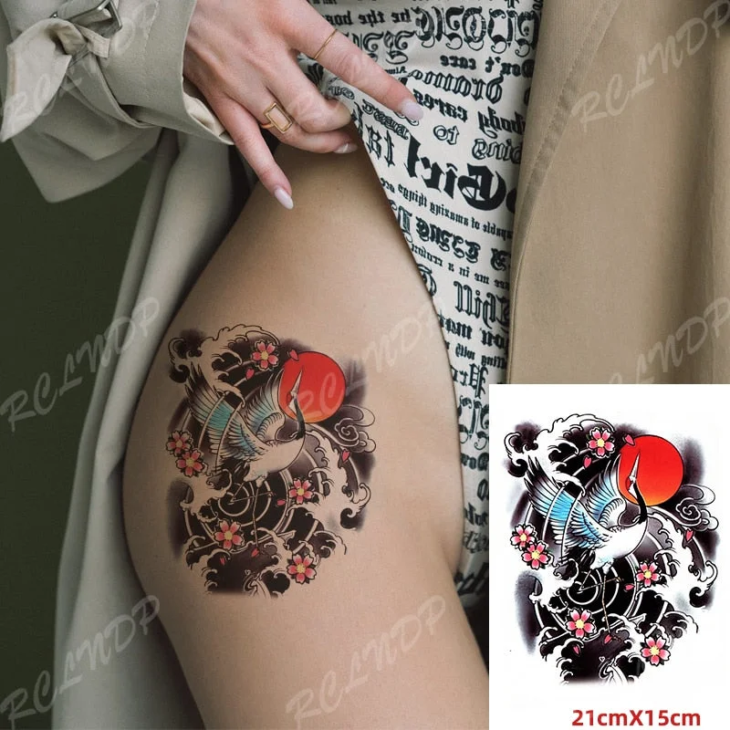 Waterproof Temporary Tattoo Sticker cartoon anime knife sexy girl cat Fake Tatto Flash Tatoo big size tattoos for Women Men