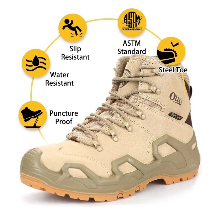 Men's Soft Toe Hiking Lightweight Waterproof Slip Resistant EH Electrician & Trucker Boots