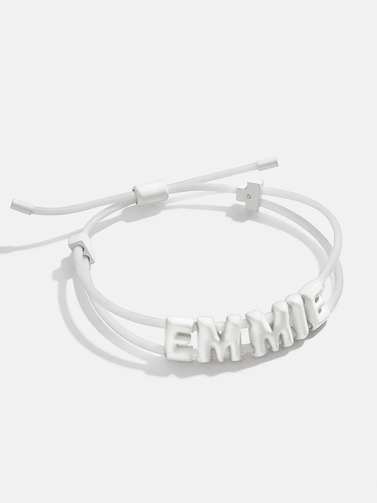 Alluring Custom Slider Bracelet White