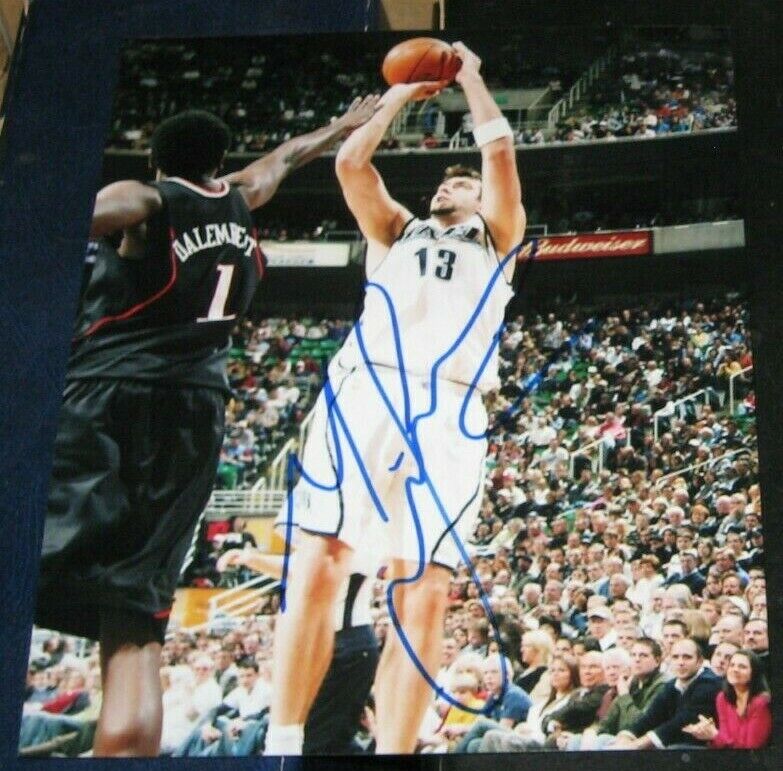 Mehmet Okur Utah Jazz SIGNED AUTOGRAPHED 8x10 Photo Poster painting COA Basketball Turkey