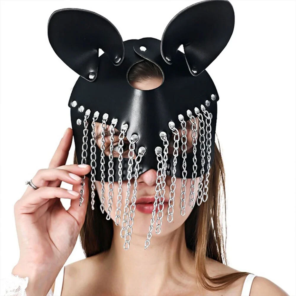 Billionm Fullyoung Sexy Leather Cat Mask Bdsm Fetish Punk Cosplay  Masquerade Sex Costume Adult Sex Products Bondage Games For Men Women