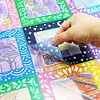 30PCS Colorful Reusable Diamond Painting Section Frame Release Film with Clear Window, Non-Stick Dust-Proof  Release Paper, Easy Peel Diamond Art Canvas Covers, DIY Diamond Painting Accessories for Adults