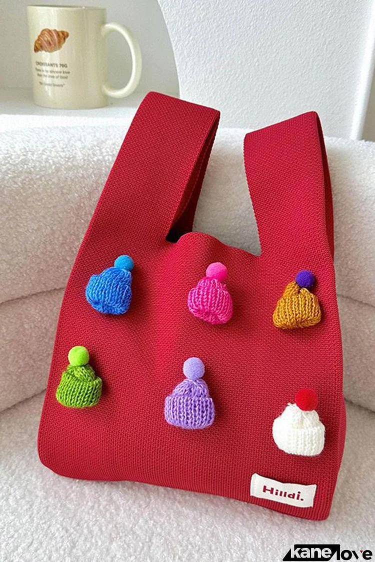Colorful Hat Decoration Handbag