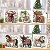 6PCS DIY Diamond Art Greeting Cards Christmas Animal Congratulations Cards Gift