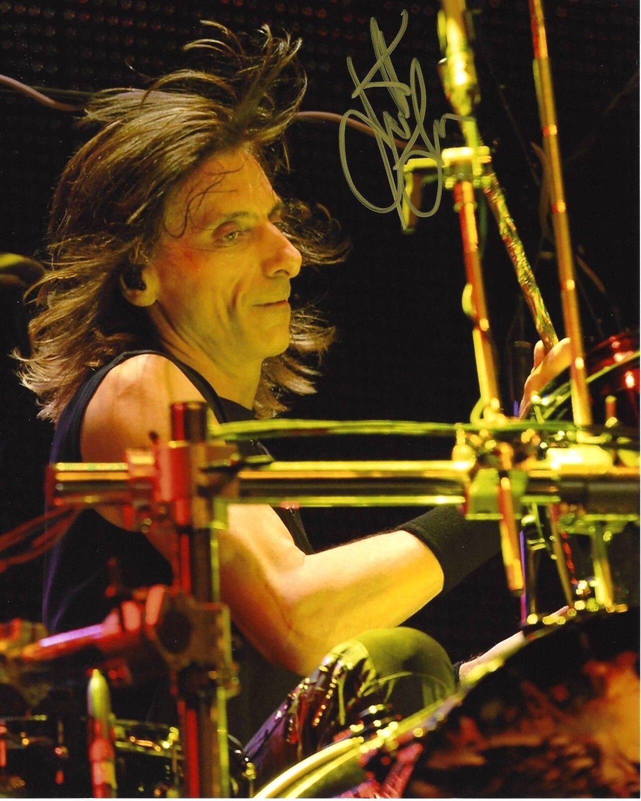 JUDAS PRIEST DRUMMER SCOTT TRAVIS HAND SIGNED 8x10 Photo Poster painting W/COA DRUM LEGEND