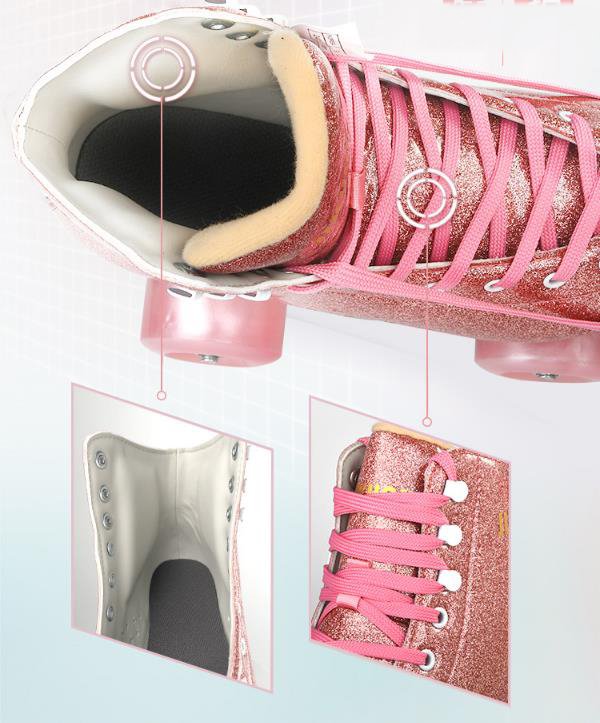 Pink Colorful Roller Skates Candi Girl Skates