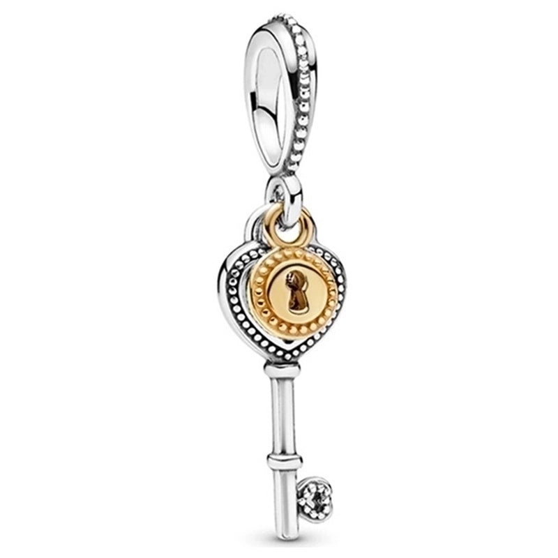 1 PC/Package Metal Rhinestones Plating Inlay Polished Pendant Beads