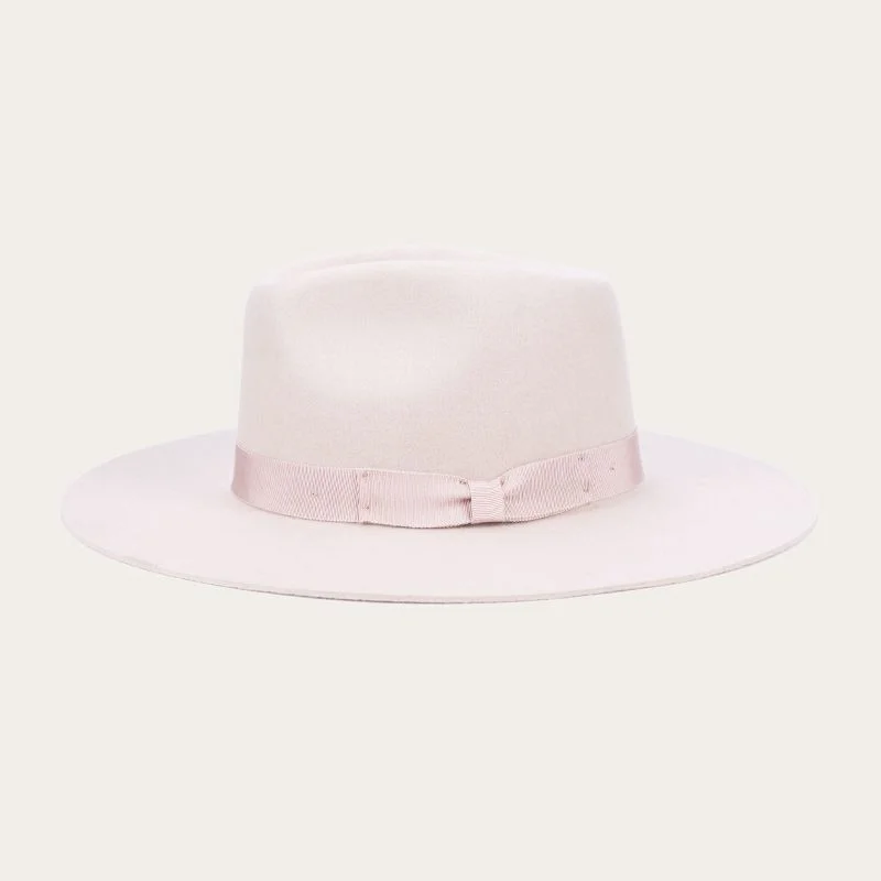 Blush Pink Fedora Hat With Pink Hatband[Fast shipping and box packing]
