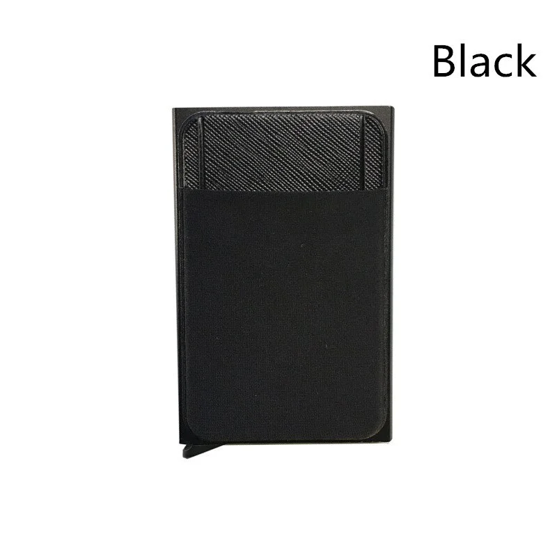 Aluminum Automatic Bullet Card Push Box Triangle with Cover Anti-theft Swipe Bank Card Bag RFID Card Box Change Card Bag