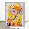 Girl Drinking Juice - 11CT Stamped Cross Stitch - 40*53cm