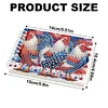 2 Pack USA Flag Rooster DIY Diamond Art Spiral Notebook Kit 80 Pages No Lines