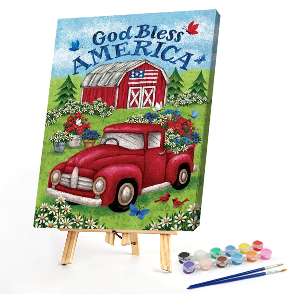 

40*50CM - Paint By Numbers - Red Car, 501 Original