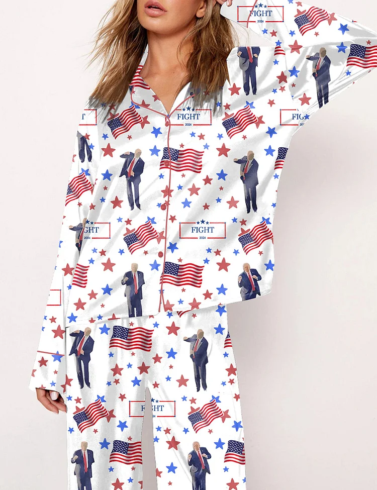 Fight 2024 Long Sleeve Pajama Set