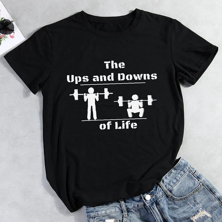 The Ups and Downs Of Life Round Neck T-shirt-Annaletters