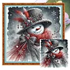 Christmas Snowman-11CT Stamped Cross Stitch 45*45cm/17.72*17.72in
