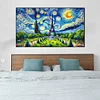 Tour Eiffel &agrave; la nuit &eacute;toil&eacute;e drill ronde peinture diamant-70 * 40cm (grande taille)