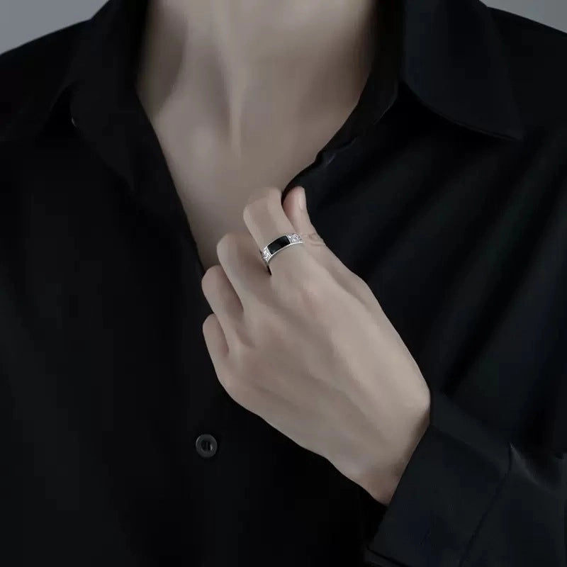 Retro Geometric Copper Plating Men’s Open Rings