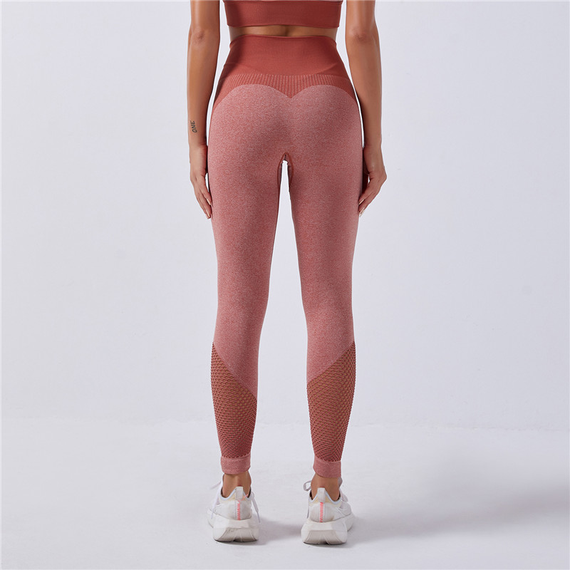 red exercise leggings details 