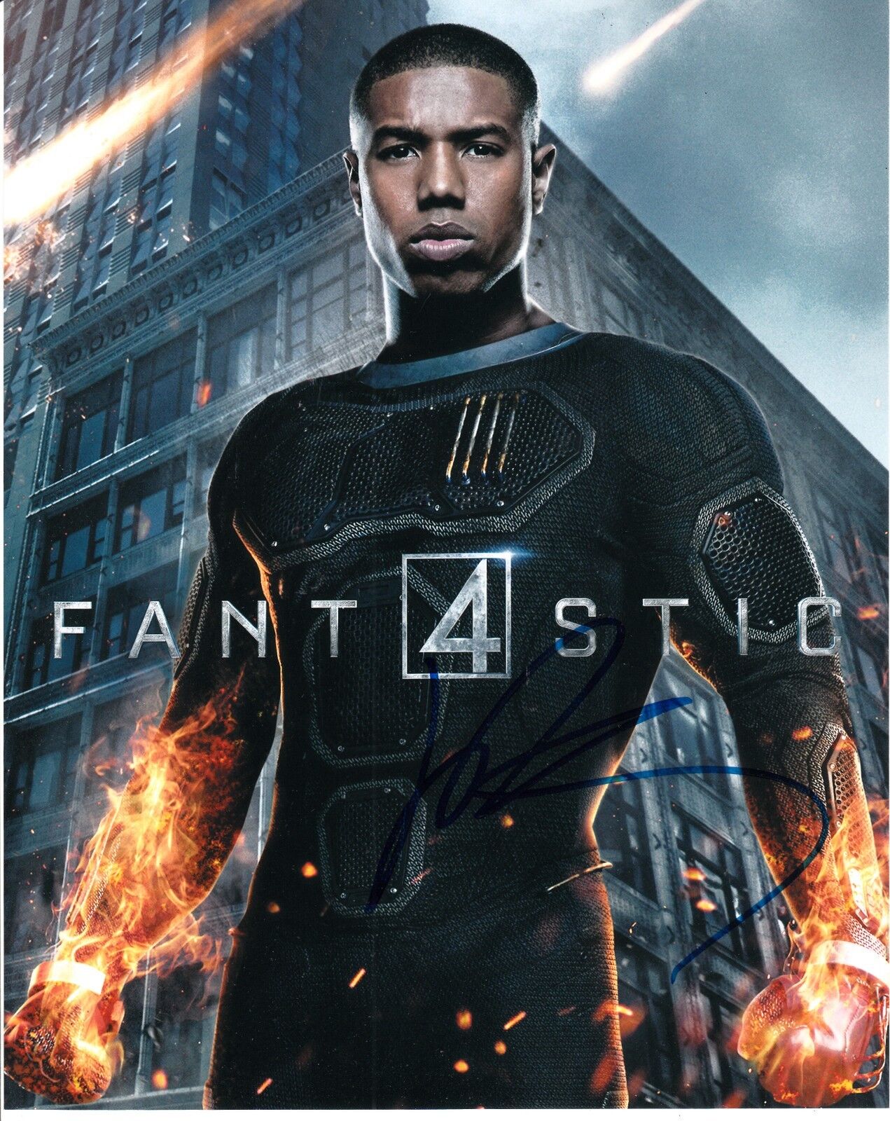 MICHAEL B JORDAN SIGNED FANTASTIC FOUR Photo Poster painting UACC REG 242 FILM (1)