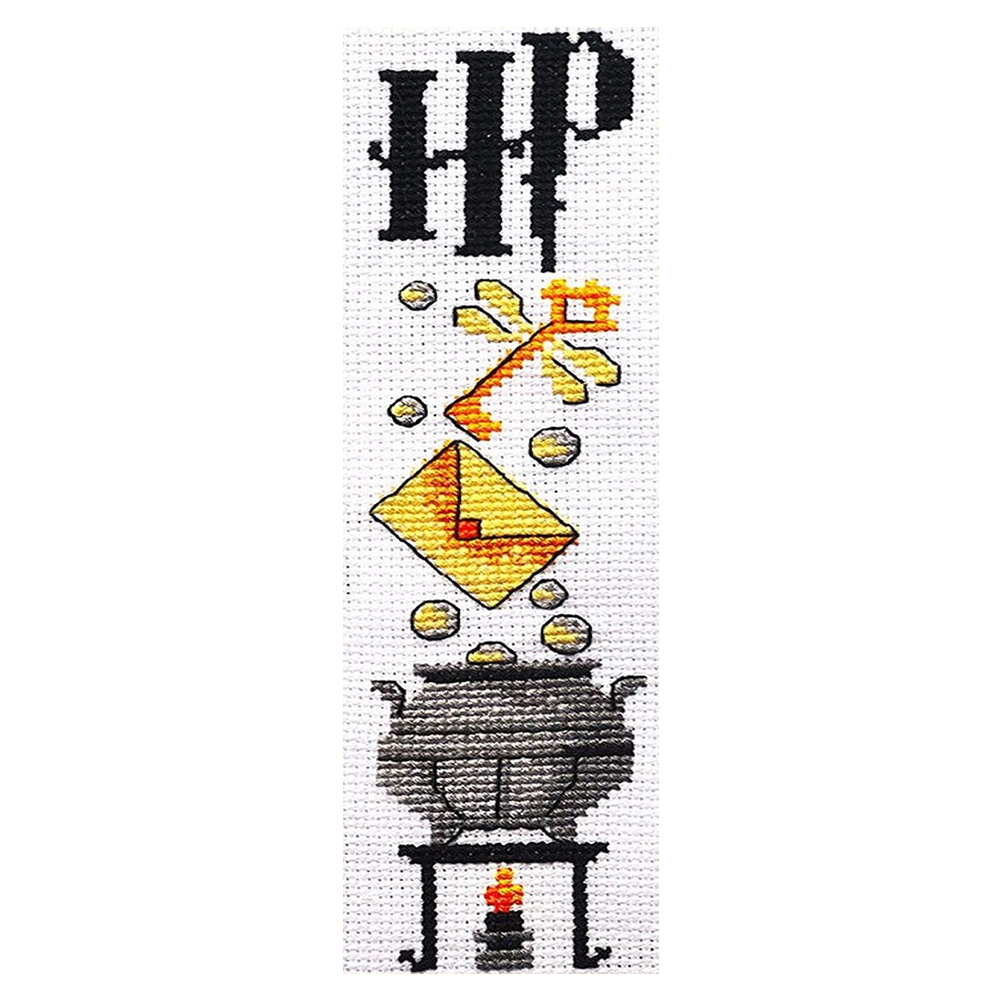 11CT Stamped Double-Sided for Harry Potter Crossstitch Bookmark Art 18x6cm