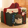 Christmas Pet house, Christmas gift for pet, Pet furniture, Pet home decoration, Foldable, Removable and washable cat house and kennel