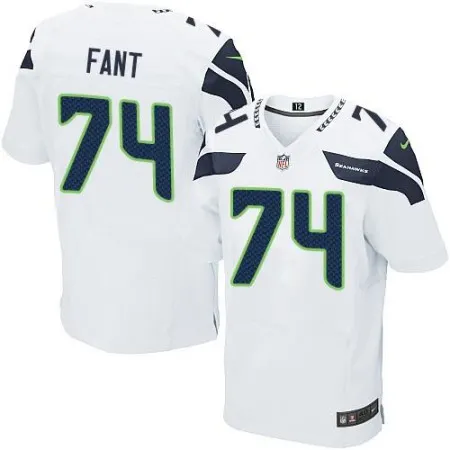 Seahawks #74 George Fant White Men's Stitched NFL Elite Jersey