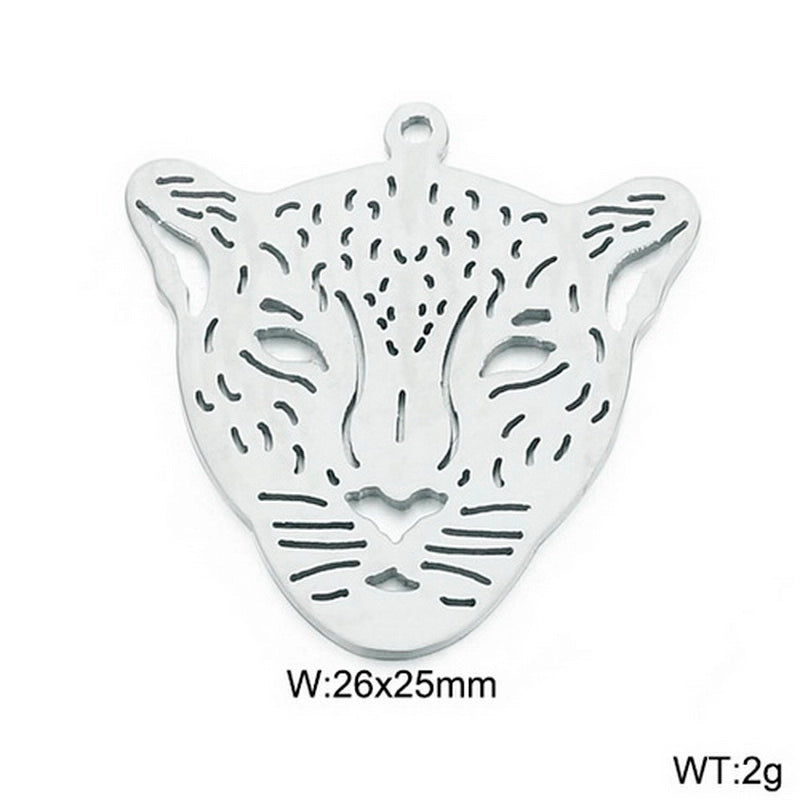 10 Pieces Stainless Steel Zircon 18K Gold Plated Animal