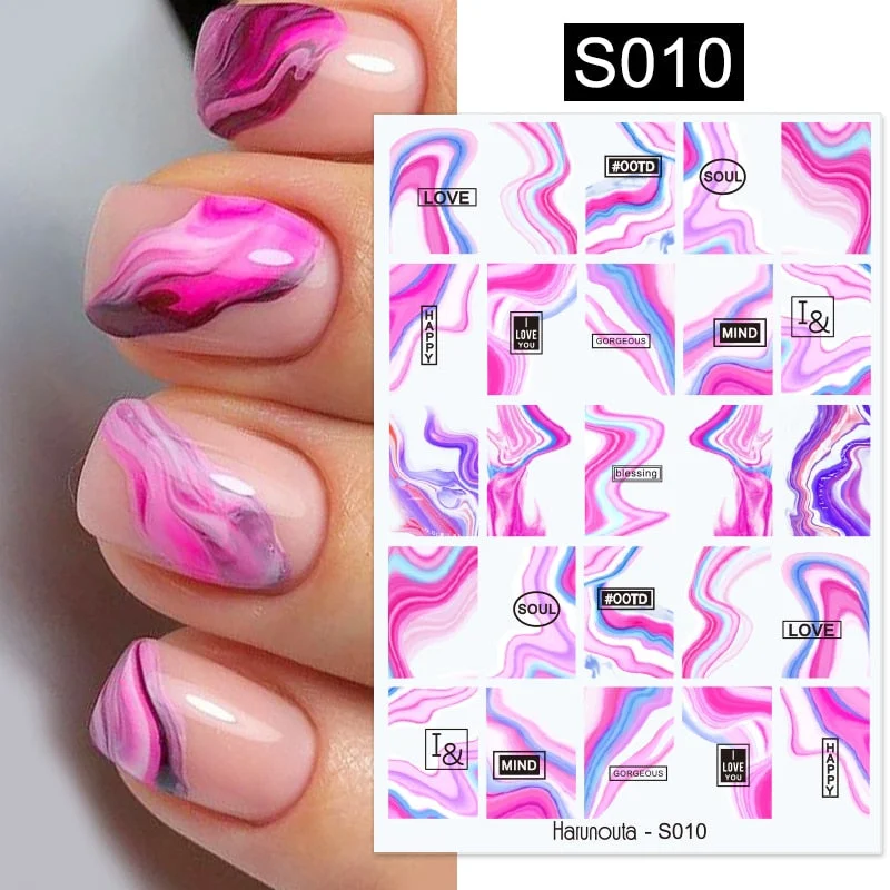 1PC Succulent Plants Flower 3D Nail Sticker Spring Floral Leaves Adhesive Transfer Decals Slider DIY Nail Art Decoration-Nail Inspo