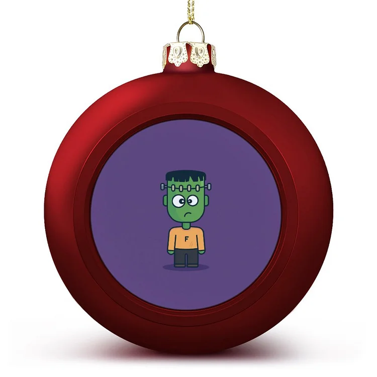 Christmas Balls Little Green Monster with Inch Head  customized, personalized, gift