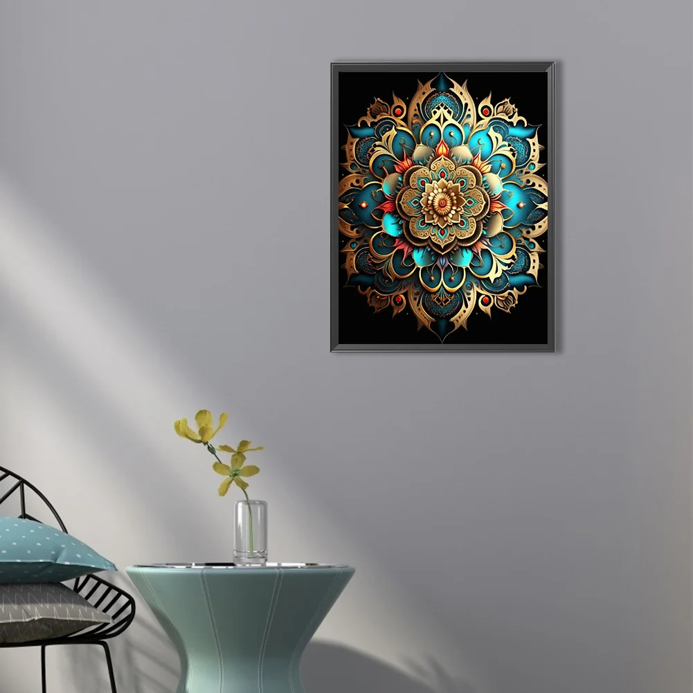 Full Round Diamond Painting 40*50cm - Metal Mandala