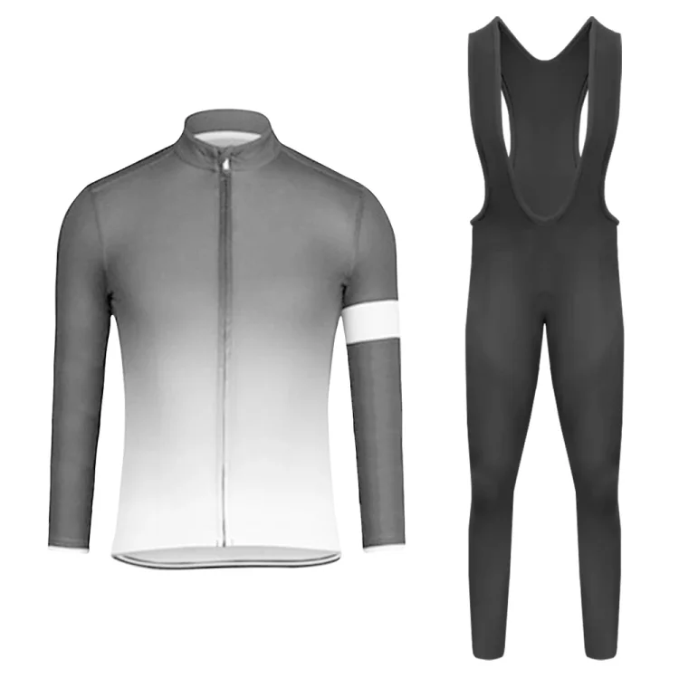 Black Men's Long Sleeve Cycling Kit