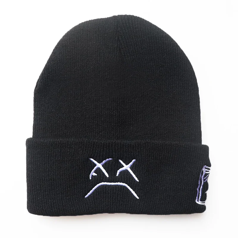 Lil Peep Beanie Embroidered Knit Beanie Pullover Hat