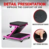BEZT 36 inch Foldable Z Creeper Low Profile Creeper Rolling Seat with Wheels for Garage Shop Auto Repair, 330LBS Capacity 2 in 1 Chair, Purple