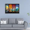 (US Local)Paint By Numbers Kit On Canvas DIY Oil Art Four Seasons Picture Decor 60x40cm